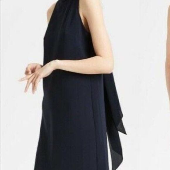 Theory Clean Halter Day Dress in Black - Picture 7 of 7